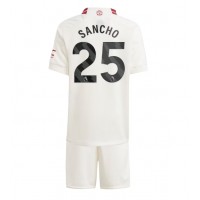 Manchester United Jadon Sancho #25 Tretí Detský futbalový dres 2023-24 Krátky Rukáv (+ trenírky)